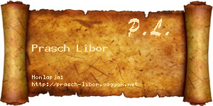 Prasch Libor névjegykártya